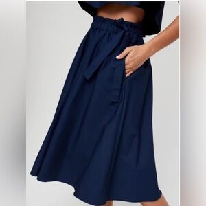 Aritzia Wilfred Chambly Skirt Navy Blue Size XXS